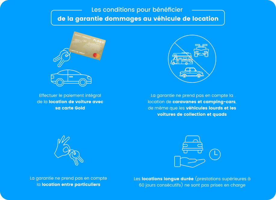 Les conditions pour bénéficier de la garantie dommages au véhicule de location