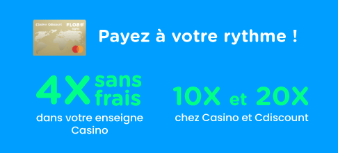 4x sans frais sur tous vos achats