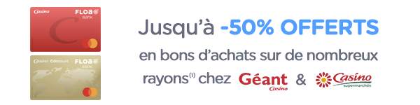 Vos avantages dans les magasins Casino