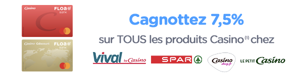Vos avantages dans les magasins Casino